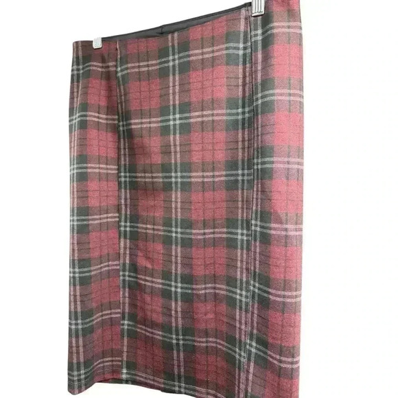 Liverpool Maggie Plaid Slip On Pencil Skirt Size 10 - Picture 2 of 9
